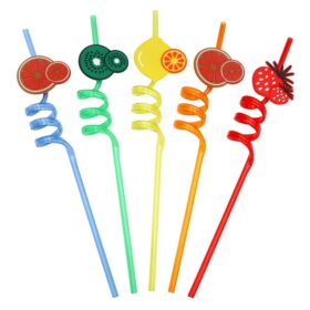Multicolor glass straws for drinking water and juice